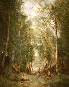 Jean-Baptiste-Camille Corot Souvenir of Marly-le-Roi oil on canvas
